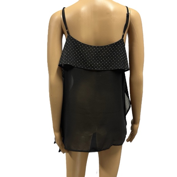 Cache Gold Jewelry Chain Spaghetti Strap Layered Sleeveless Cami Tank Blouse M - Picture 4 of 9